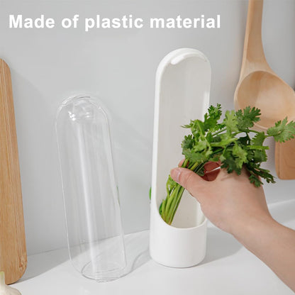 2pcs Fresh Herb Keeper, Herb Saver, Herb Keeper for Refrigerator, Herb Storage Container Keeps Greens Fresh Herb Saver Asparagus Keeper Practical Kitchen Tools for Cilantro(2 pcs)