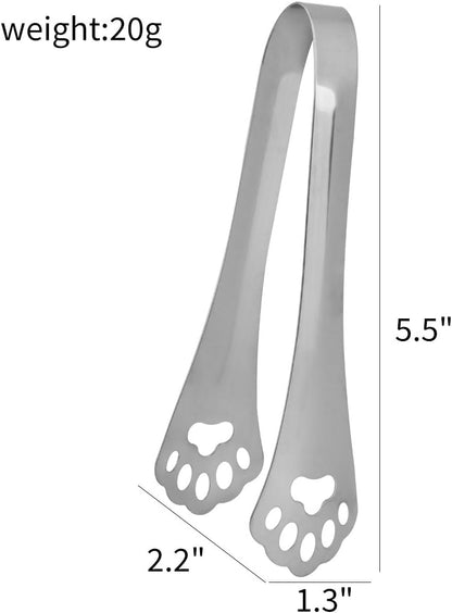 Keewah Small Bear Paw Serving Tong 6 Pack, 5.4 x 1.3 inch, Stainless Steel