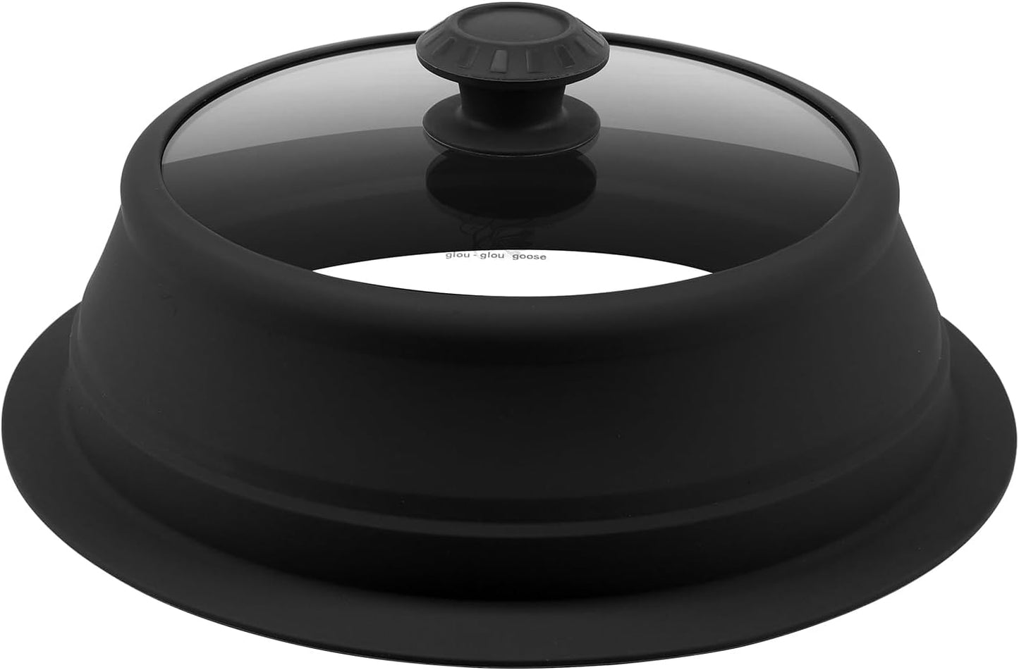 Collapsible Microwave Splatter Lid with Vented Tempered Glass Cover Wok Lid for Microwave Safe, Stockpot Steamer Pot Pan Round Bowl Plate 5" 6" 7" 8" 9" 10" Universal Multifunction Silicone Cover