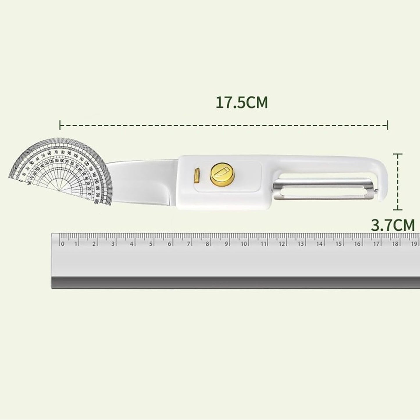 2 in 1 Vegetable Peeler and Knife Set, Double Head Peeling Knife Stainless Steel Potato Peeler with Safety Cover for Kitchen (Gray)