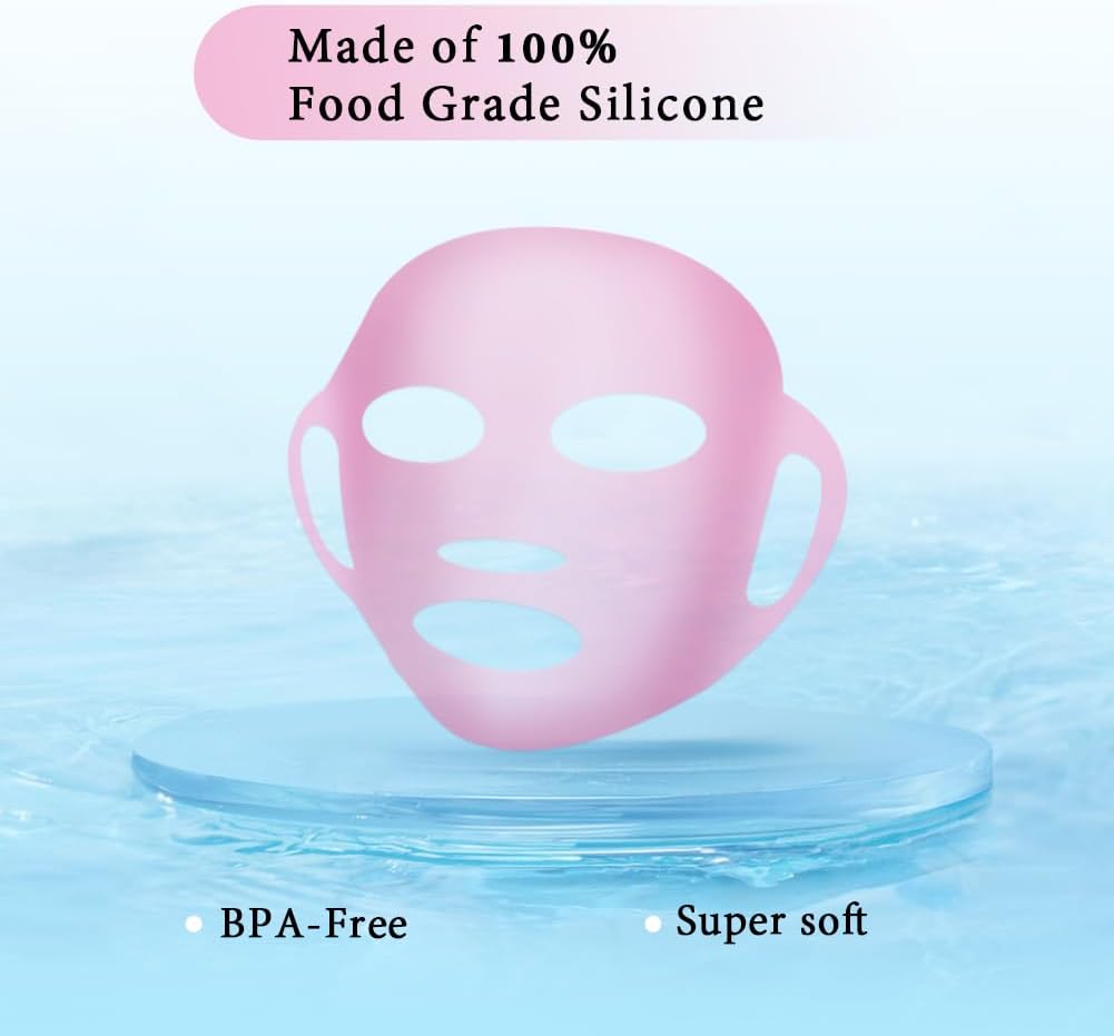my novel things Face Ice Pack and 2 Packs Silicone Face Mask Cover