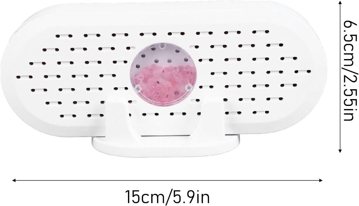 Mini Closet Dehumidifier, Rechargeable ABS 5W 6V White Effective Portable Electric Dehumidifiers Reusable Desiccant for Closet Shoe Cabinet