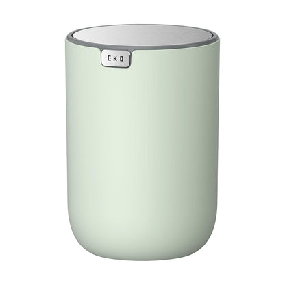EKO Fandy 0.58 Gal/2.2L Mini Trash Can with Lid, Swing-Top Desktop Trash Can for Bathroom, Countertop, Vanity, Desk or Office, Small Garbage Bin (Blue)