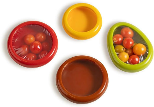 Avocado Saver and Onion Keeper, Reusable Fruit and Veggie Savers Ideal for Tomatoes, Garlic, Lemons and Potatoes