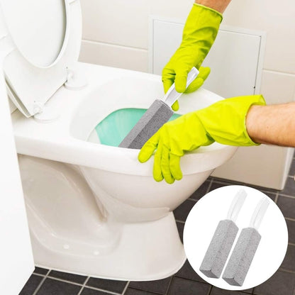 Kadden 2 Pack Pumice Stone Toilet Bowl Cleaner with Handle, Hard Water Ring Remover & Stain Scrubber for Bathroom, Pool, Sink and Tub, Ergonomic Heavy Duty Cleaning Tool