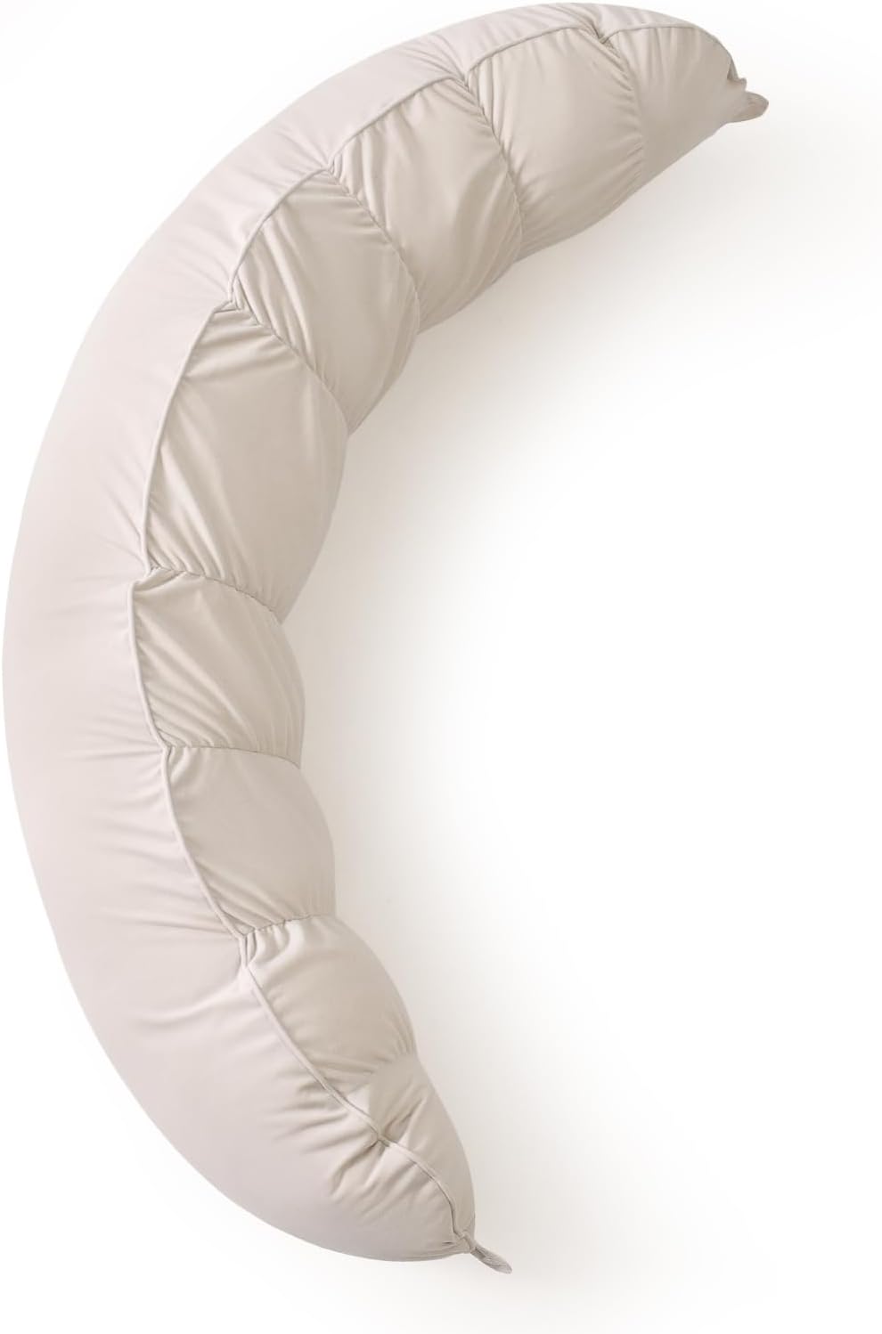 Peallow(Pat. Pend) – Long Round Body Pillow for Adults, Bolster Pillow for Sleeping, Soft and Supportive Pillow for Sleeping & Lumbar Support (Green-White, 29.5")