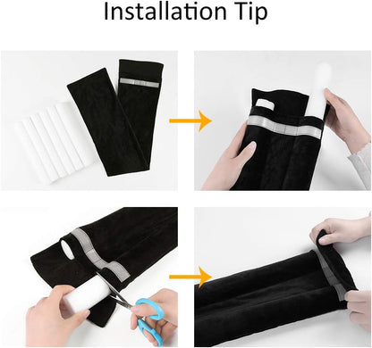 36 Inch Under Door Stopper, Door Noise Blocker | Double Sided Door Stopper, Machine-Washable