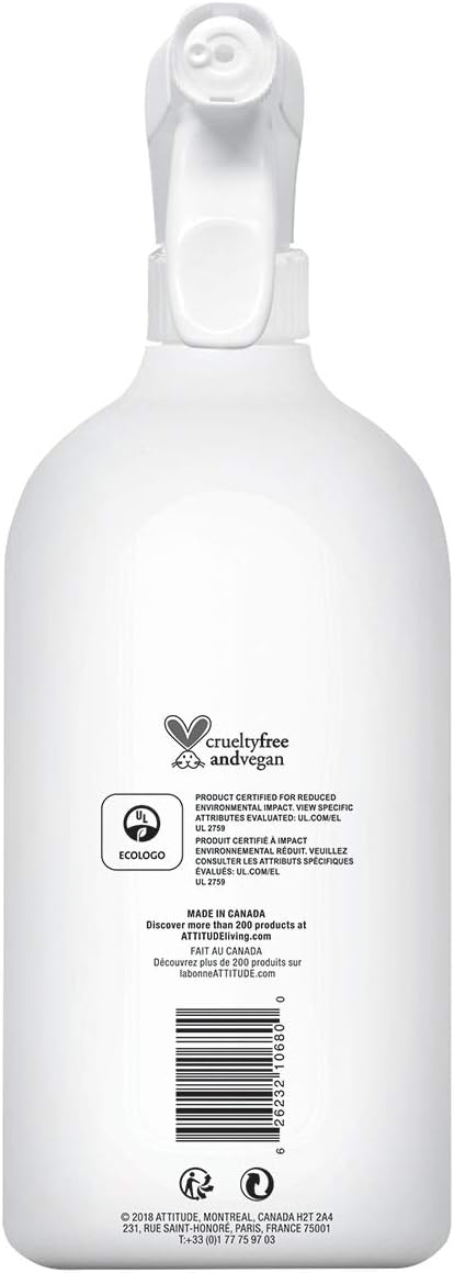 ATTITUDE Kitchen Cleaner Spray, EWG Verified, Degreaser Spray to Cut Grease & Grime, Plant-Based & Vegan, Citrus Zest Scent, 27.1 Fl Oz