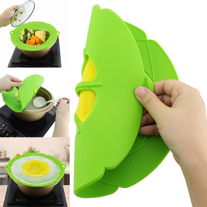 2 pack spill proof cookware lid covers, pot lid silicone anti overflow cover