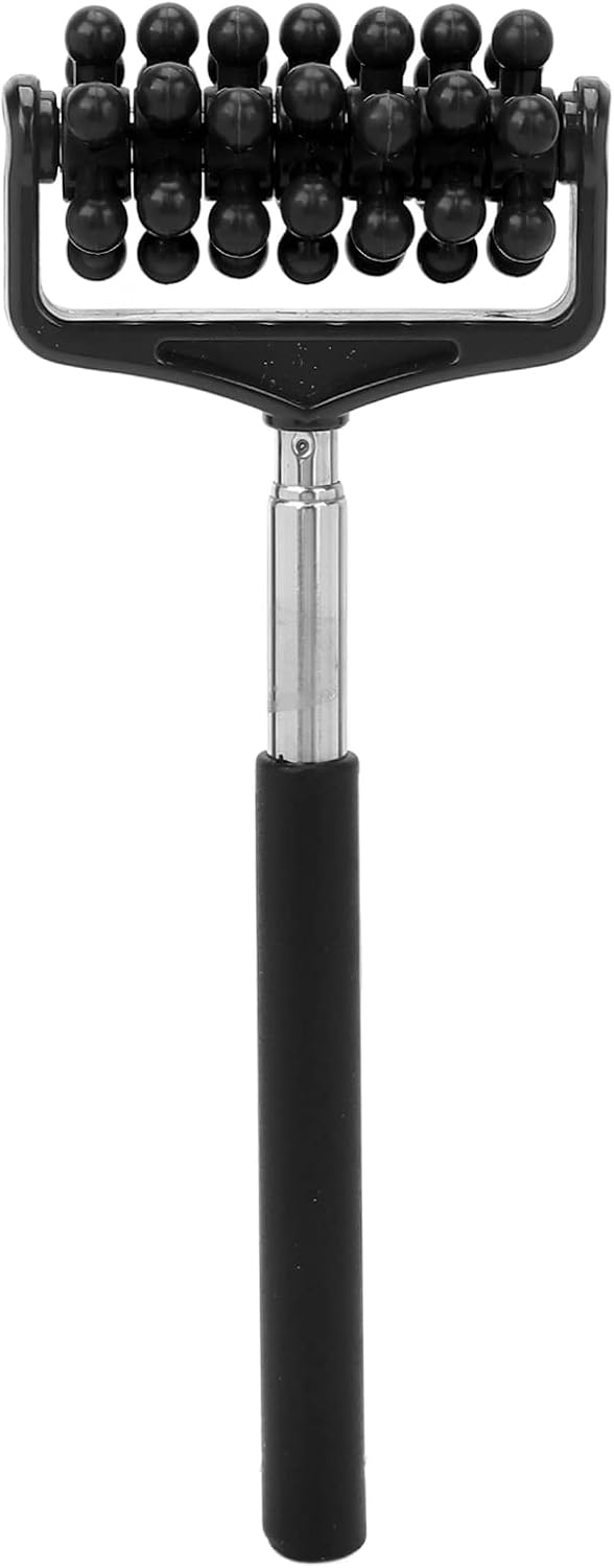 Ymiko Massage Stick for Men and Women – Telescopic Granular Body Roller for Neck, Back, Legs – Black