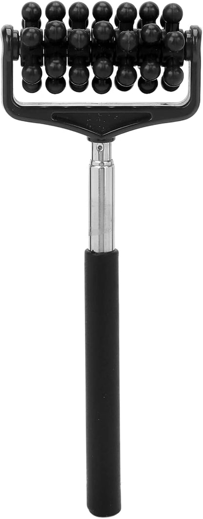 Ymiko Massage Stick for Men and Women – Telescopic Granular Body Roller for Neck, Back, Legs – Portable Home Muscle Relief Tool (Black)