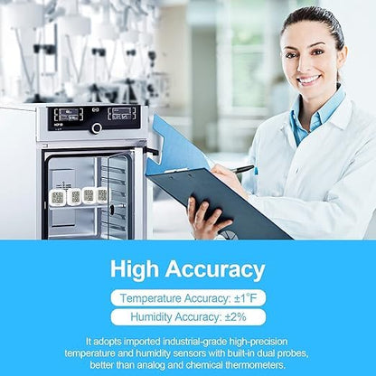 Vaikby Indoor Thermometer 2Pack, Humidity Gauge Meter Digital Hygrometer Room Thermometer for Home, Hight Accurate Temperature and Humidity Monitor, Large LCD Display Fahrenheit or Celsius