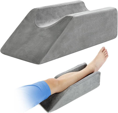 Leg Elevation Wedge Pillow for After Surgery, Knee Pillow Foam Leg Support for Sleeping , Elevating Cushion for Legs Swelling, Leg Elevator Positioning Wedge for Ankle Surgery Recovery (19.7" Long)