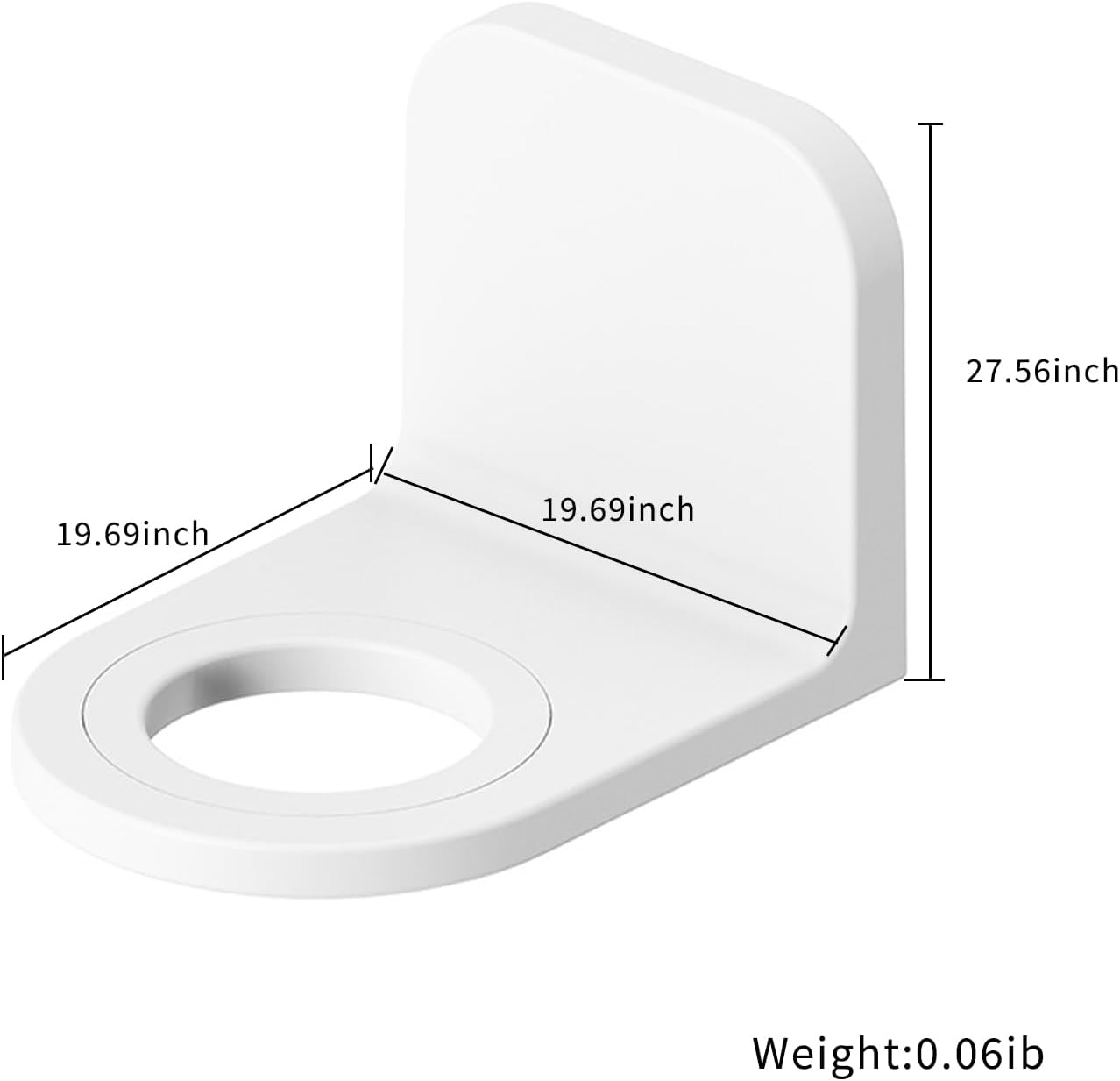 [Strong Adhesive] Shower Bottle Holder Wall Mounted, [Fits Most Pump Bottles] Drill-Free Soap Dispenser Rack for Bathroom & Kitchen, Minimalist Lotion & Shampoo Hook with 2 Size Adapter Rings - 1pcs