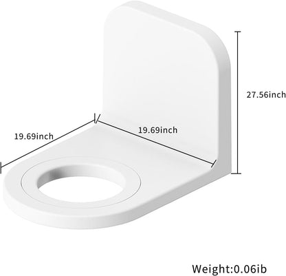 [Strong Adhesive] Shower Bottle Holder Wall Mounted, [Fits Most Pump Bottles] Drill-Free Soap Dispenser Rack for Bathroom & Kitchen, Minimalist Lotion & Shampoo Hook with 2 Size Adapter Rings - 1pcs