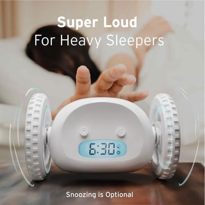 CLOCKY Alarm Clock on Wheels – Loud Rolling Alarm Clock for Heavy Sleepers