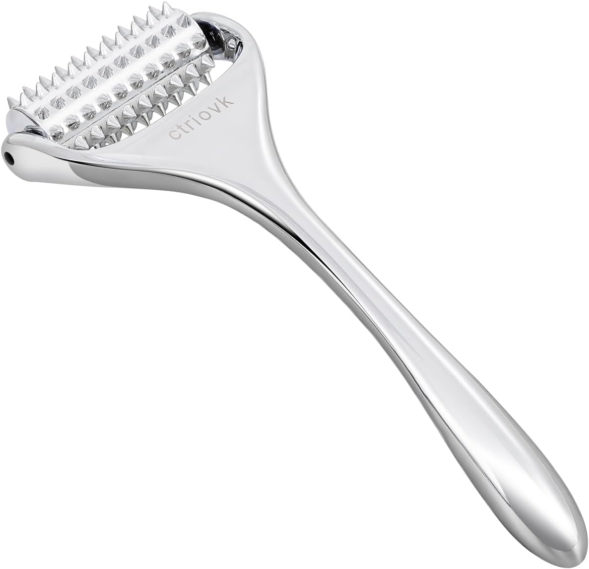 Acupuncture Massage Roller with Acupressure Spikes Roller Massager | Stainless Steel Massage Tool Face Roller, Back & Leg, Finger & Foot Roller, Spiky Massage Roller for Muscle Rolling Massage