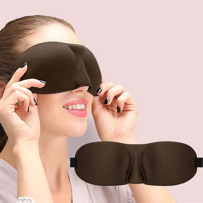 Sleep Mask for Back and Side Sleepers 1 Pack, 3D Light Blocking Eye Mask for Sleeping, Zero Pressure Eye Cover for Women and Men, Lightweight Breathable Night Blindfold Black