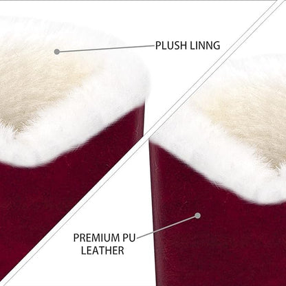 Plush Lined Eyeglasses Holder, PU Leather Glasses Stand Case