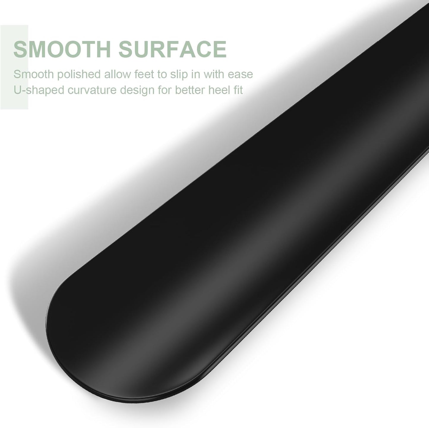 16.5 Inch Long Handle Shoe Horn for Seniors Men Women Kids, Metal Shoe Horns for Boots