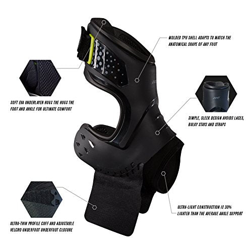 DonJoy Performance Pod Ankle Brace DP151AB05, Small Left (White) | Pod Protection-on-Demand, Low-Profile Molded Tpu Shell, 4 Oz Lightweight, Adjustable Underfoot Strap, Small Left White