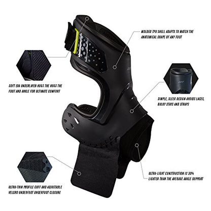 DonJoy Performance Pod Ankle Brace DP151AB05, Small Left (White) | Pod Protection-on-Demand, Low-Profile Molded Tpu Shell, 4 Oz Lightweight, Adjustable Underfoot Strap, Small Left White