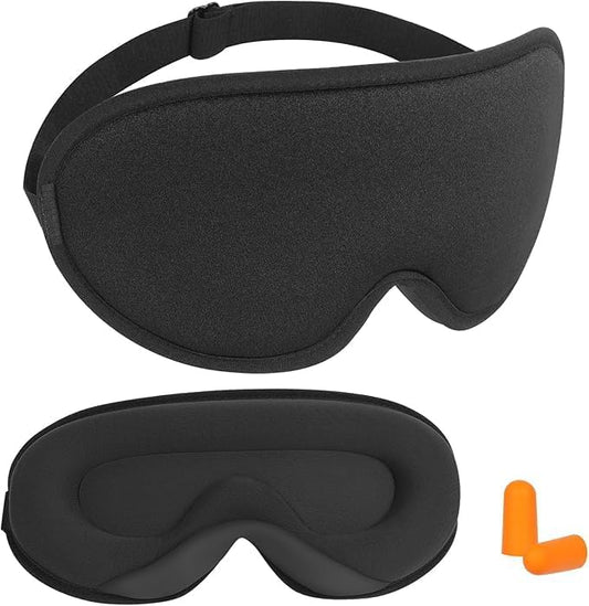 3D Eye Sleep Mask for Side Sleeper,Zero‑Pressure Light‑Blocking Blindfold