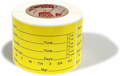 Hcode 2 x 3'' Self-Adhesive Removable Freezer Food Labels- Easy Clean Leaves No Residue- Cooler Food Storage Freezer Stickers Plastic Paper Perfect for Reusable Containers 300 Stickers (2x3 Fill in)