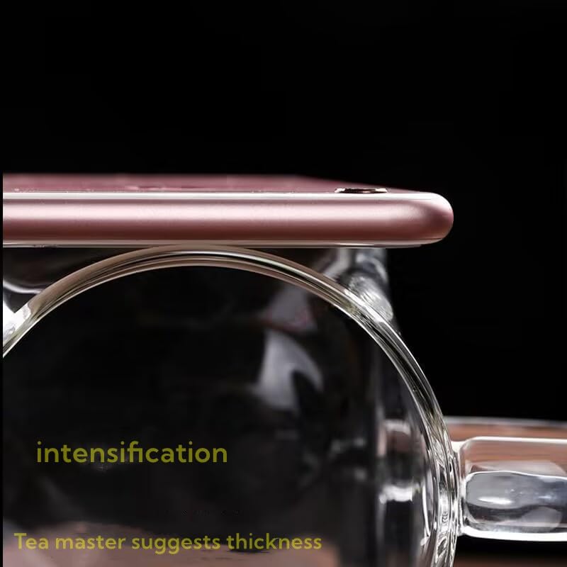 small Glass Teapot with Removable Infuser, Stovetop Safe Tea Kettle, Blooming and Loose Leaf Tea Maker Set Camping, Travel 550ml