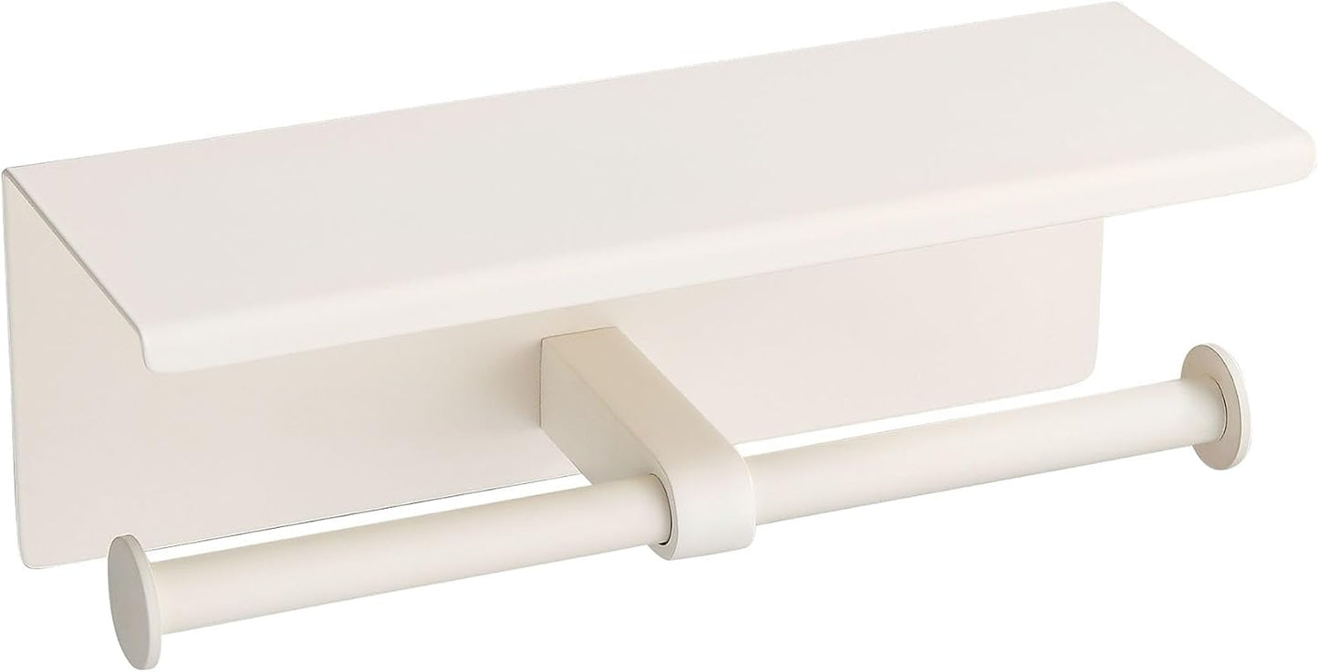 Double Toilet Paper Holder with Shelf Brushed Nickel Toilet Paper Holder Wall Mounted