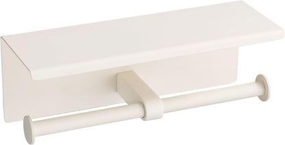 Double Toilet Paper Holder with Shelf Brushed Nickel Toilet Paper Holder Wall Mounted
