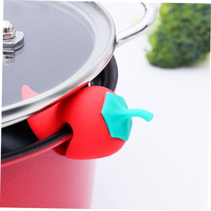 Cabilock 4pcs Silicone Spill Stopper Pot Lid Riser Clips Heat Resistant Lid Lifter for Cooking Pots Anti-Overflow Kitchen Gadget Suitable for Soup Chili and Steaming