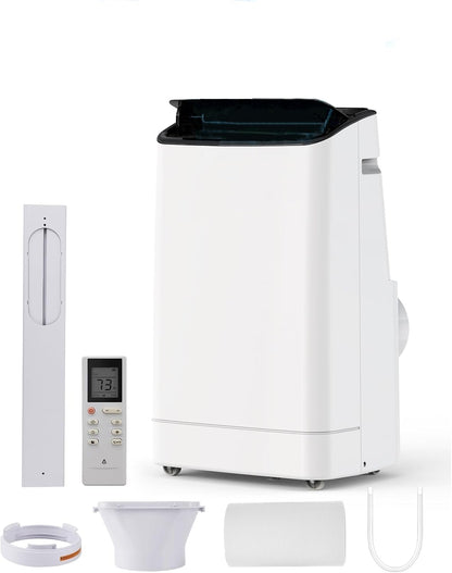Garvee 14,000 BTU Portable Air Conditioner, 3-in-1 Portable AC for Rooms | Fast & Quiet Cooling for Rooms up to 750 Sq.Ft, Remote Control, LED Display Panel, Included Easy Install Window Kit