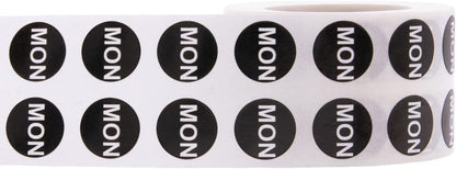 Red Circle Wednesday Stickers – 1/2 Inch Round Adhesive Labels, 1000 Total Stickers Per Roll for Inventory, Food Rotation, Organization, and Retail – Made in the USA
