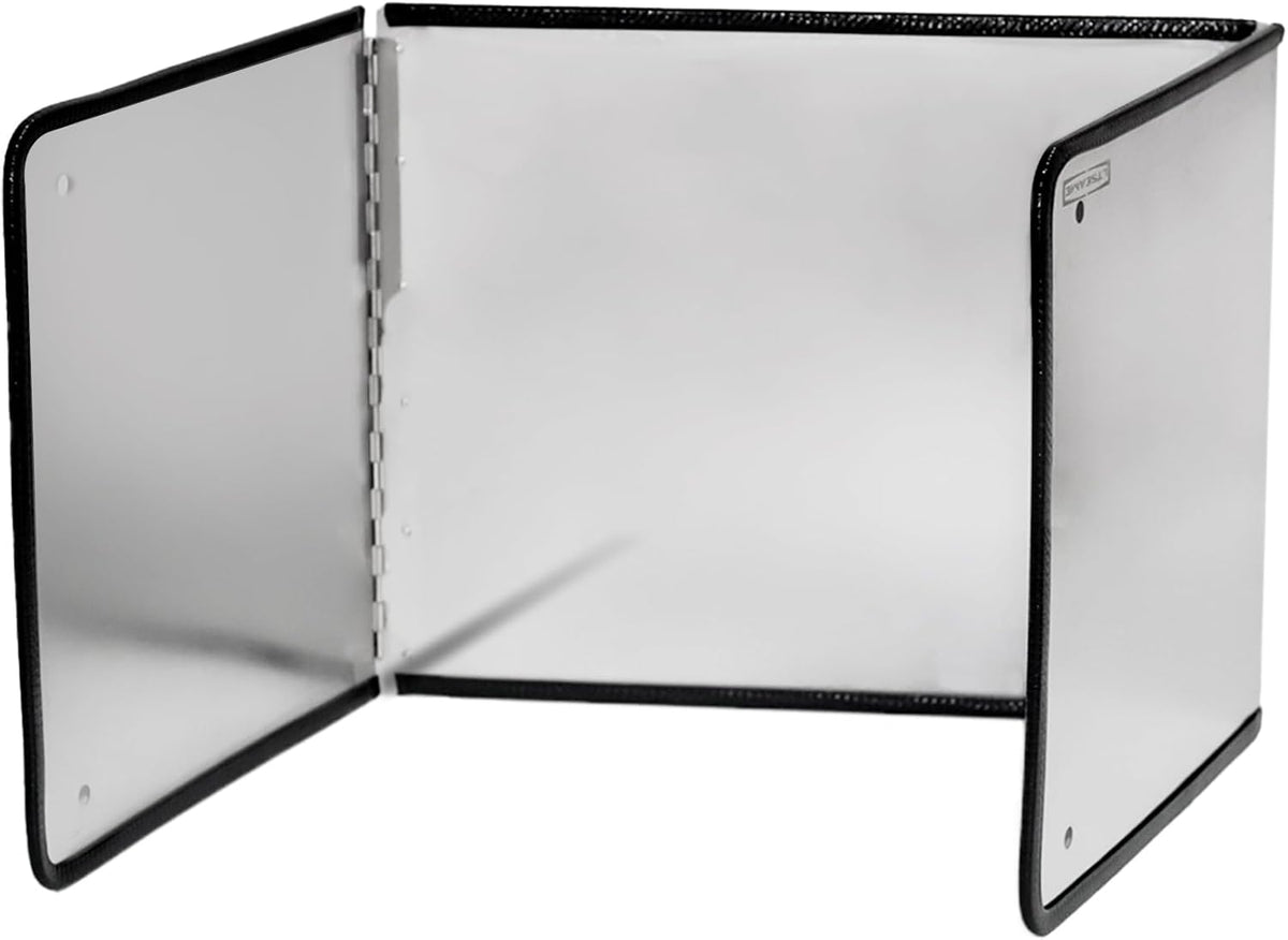 Silver Large 2 Pieces 2 Sided Stainless steel Splatter Guard for Frying Stove Top,Oil Splash Guard Cooking for Stove,Non Stick Foldable Splatter Screen