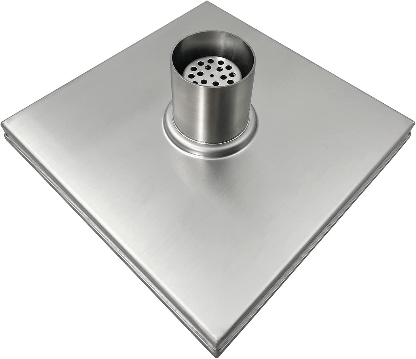 Neodrain 4" Brushed Square Shower Drain with Removable Tile Insert Grate | 304 Stainless Steel Tile Square Drain, Hidden Drain,Easy to Clean, Waterproof & Sturdy Shower Drain, CUPC Certified