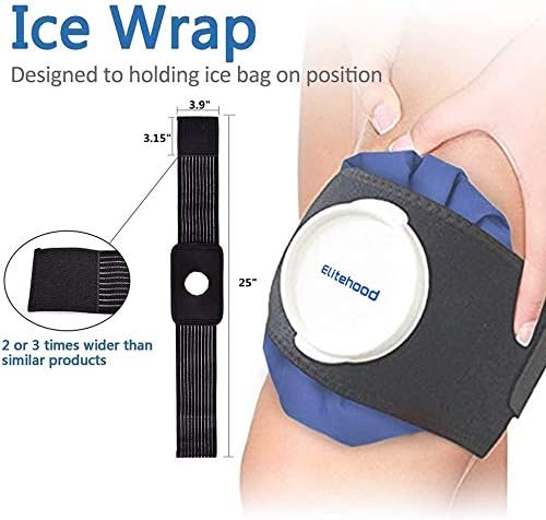 elitehood Reusable Ice Bags for Injuries, Refillable Ice Pack Hot Water Bag