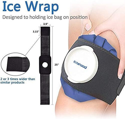elitehood Reusable Ice Bags for Injuries, Refillable Ice Pack Hot Water Bag