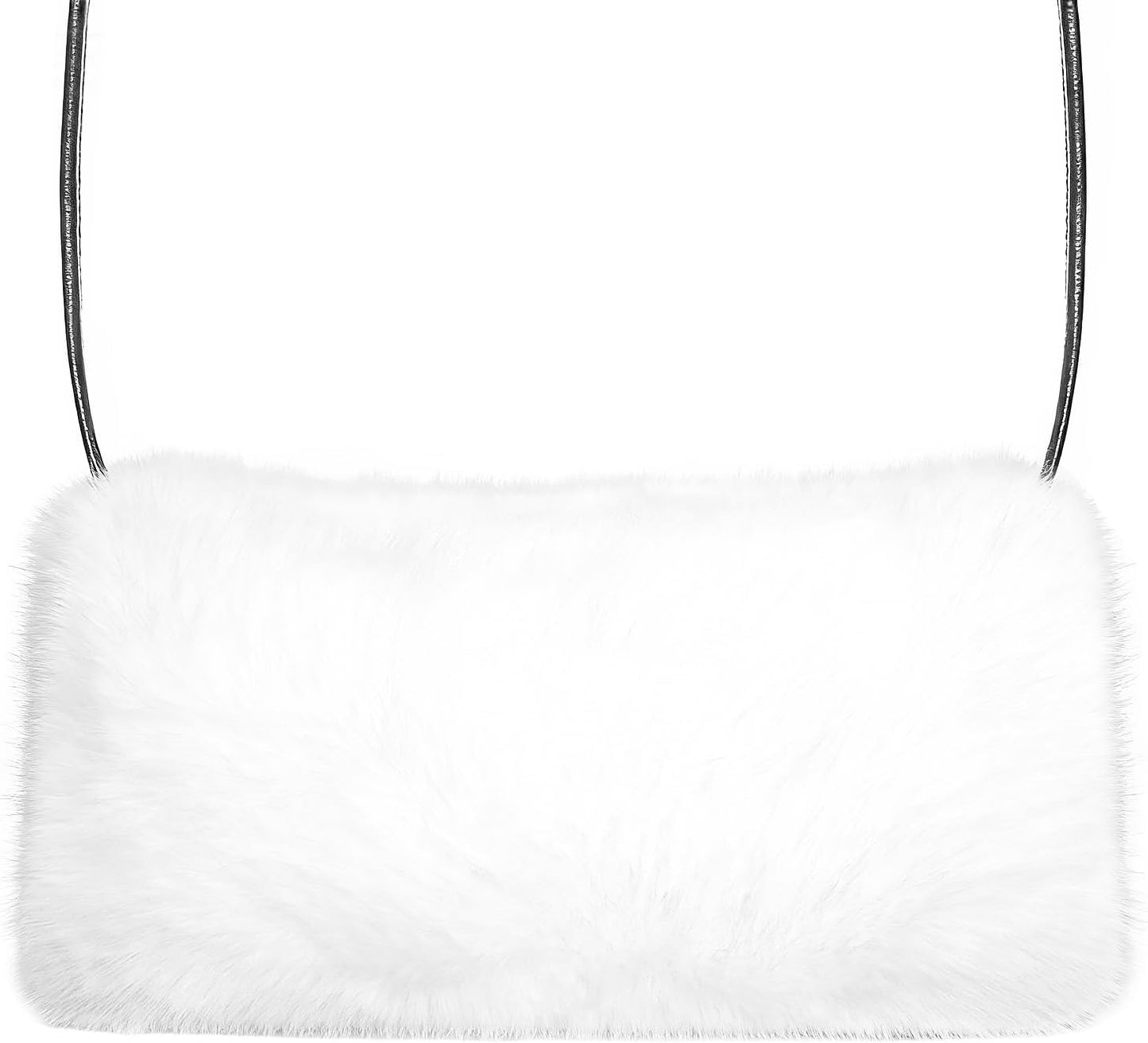 Faux Fur Hand Muffs for Women | Fuzzy Pouch Hand Warmer, For Winter Wedding, Furry Plush Hand Muffs, Elegant Luxury Chic
