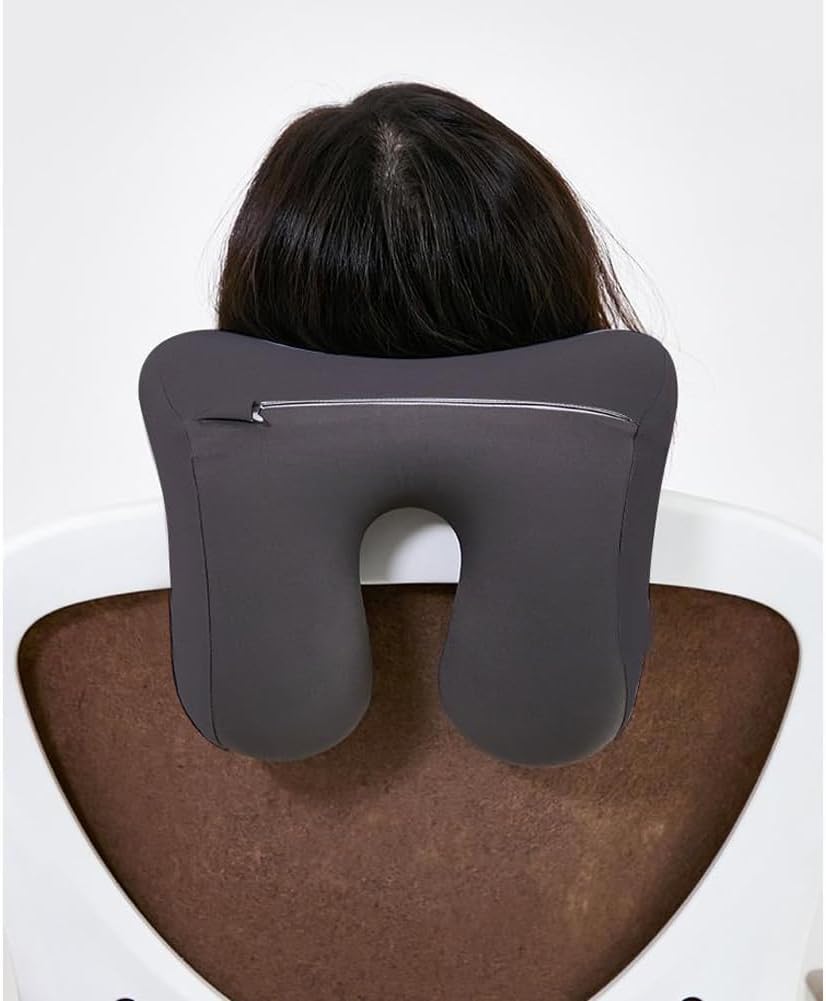 Ergonomic Headrest Recliner Neck Support Pillow,Memory Foam Office Chair Headrest Attachment Cushion for Napping,Cervical Support Pillow with Removable Cover (Beige)