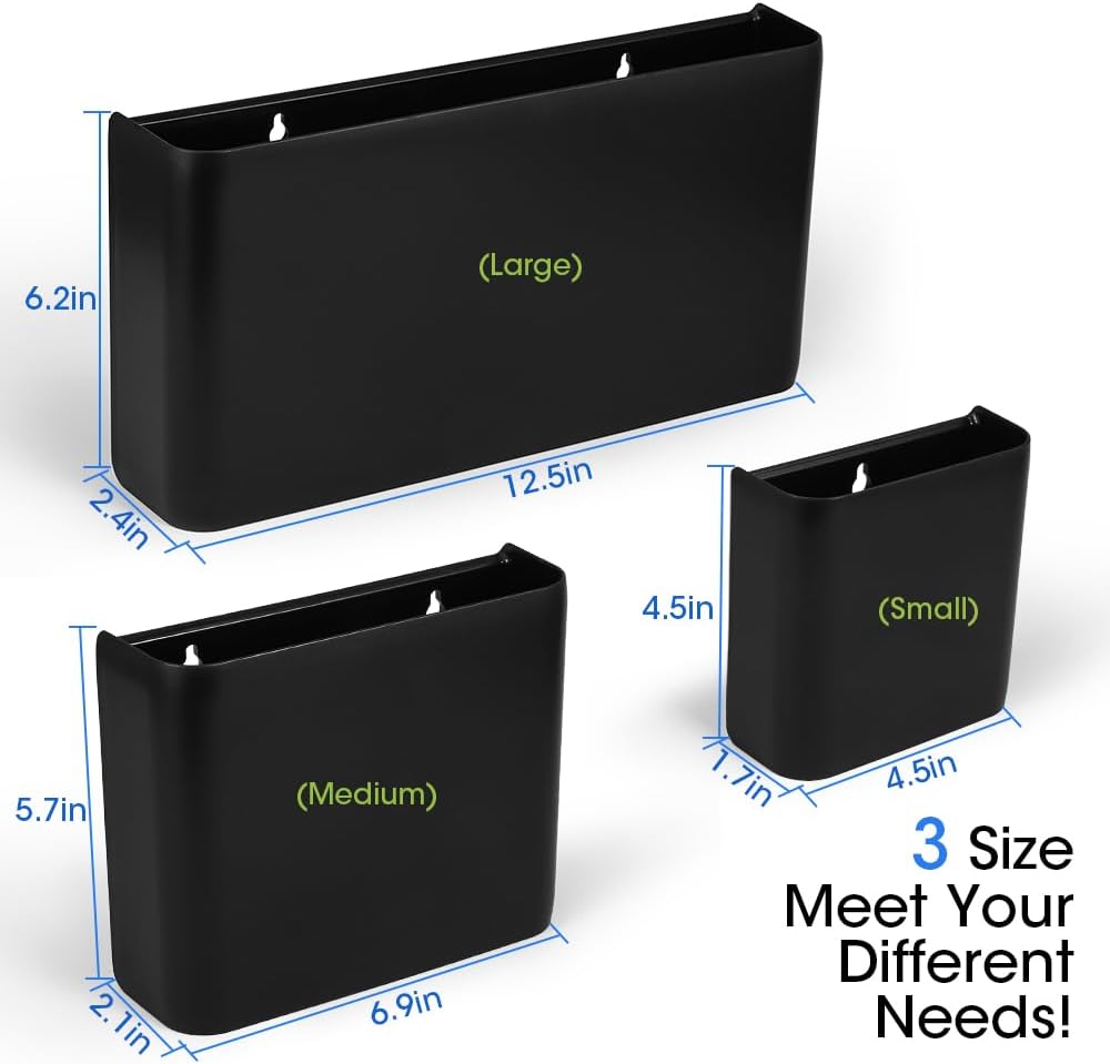 Picowe Magnetic Laundry Storage, Large Lint Holder Bin, Space-Saving Trash Container Hanging on Dryer, Washer or Wall Mount (Gray White)