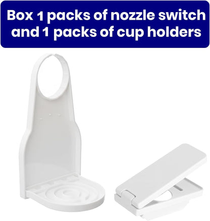 1 Pack Laundry Detergent Cup Holder,Nozzle Upgraded Labor Saving Switch,Reusable Laundry Detergent Cup Holder with Press Switch,Drip Catcher,for Laundrys Room Organization and Storage