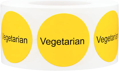 Yellow with Black Carnitas Circle Dot Adhesive Stickers, 1 Inch Round Labels, 500 Total Stickers