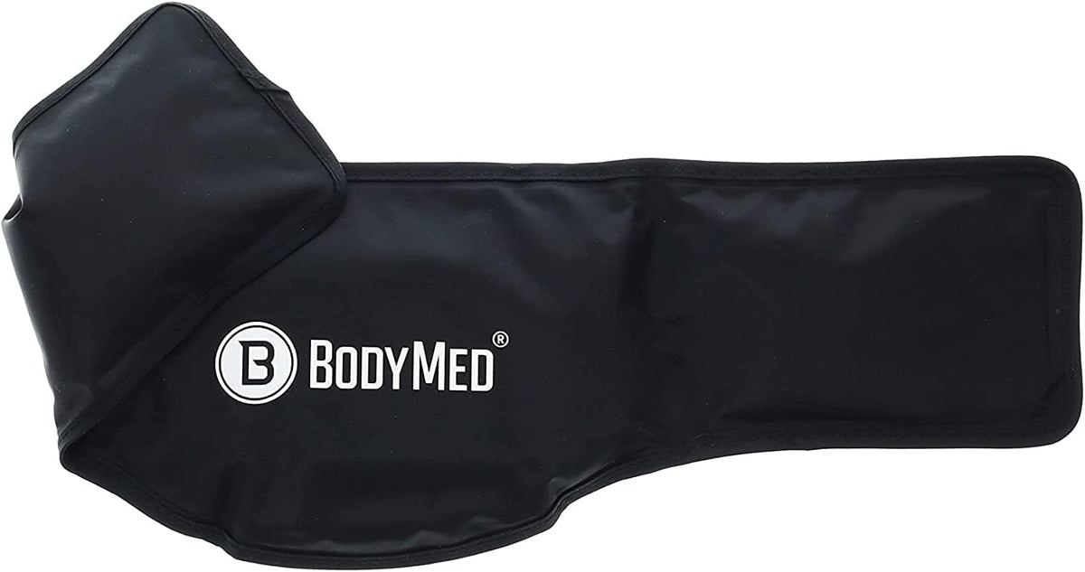 BodyMed Reusable Gel Ice Pack Cold Compress for Neck - Professional Grade Cold Therapy for Injuries, Aches, Swelling, Bruises, Sprains - 21 in. x 6 in. (Neck Contour)