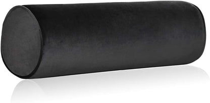 Tinbolunce Memory Foam Roll Pillow for Knee/Leg/Neck - Full Moon Bolster/Round Cylinder Pillow for Sleeping on Side or Back - Removable Cooling Cover Length 18" x 6" Diameter (Chocolate Brown)