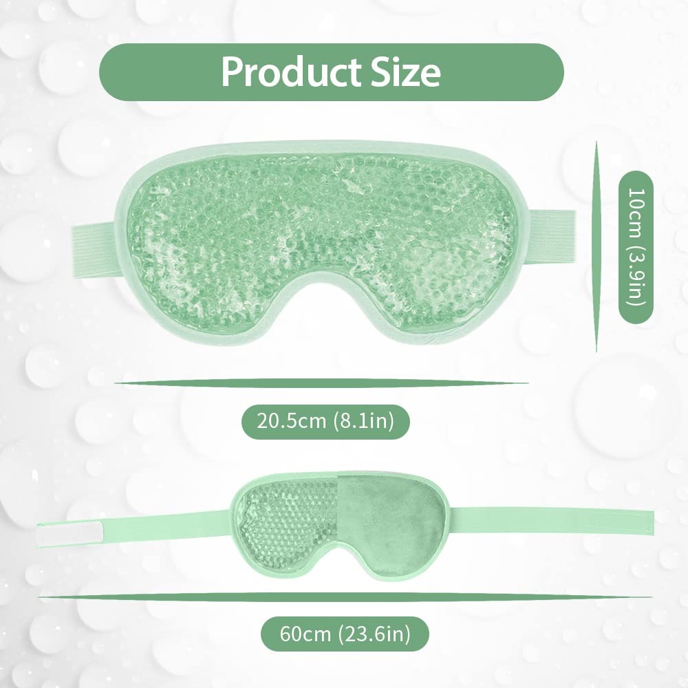 NEWGO Cooling Gel Eye Mask - Reusable Cold Pack for Puffy Eyes, Dark Circles, Migraine, Stress Relief - Purple With Soft Plush Backing