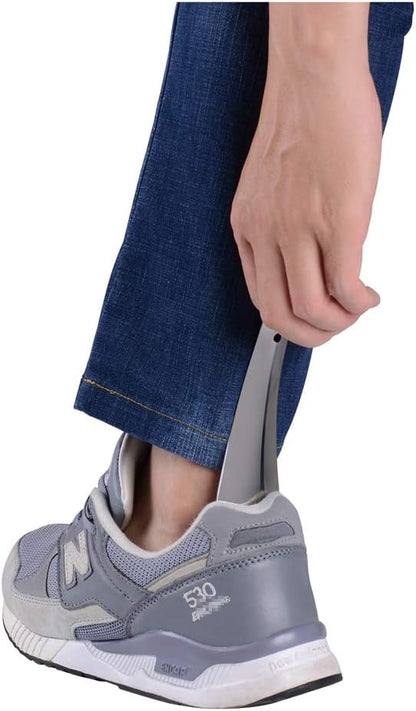 Shoe Horn Long Handle for Seniors Men Women, Metal Shoehorn Handled,Long-Handle Shoe Spoon,Boot Horns,Shoes Stick Helper,6 Inch Travel Small Size Stainless Steel Made Tool,Short Shoe Tongue, 2 Pack
