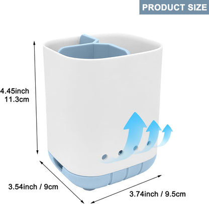 Toothbrush Holder for Bathroom,Plastic Detachable for Easy Cleaning Multi-Functional Storage,3 Slots Anti-Slip Electric Toothbrush and Toothpaste Organizer Caddy for Bathroom Vanity,Countertop (Grey)