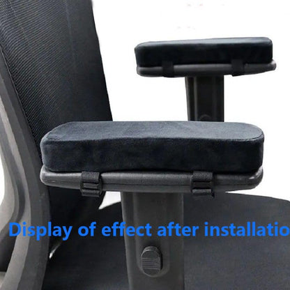 Arm Cushions for Office Chairs Office Chair Armrest Pads, Memory Foam Arm Cushions for Office & Computer Chairs, Soft Elbow Support Arm Rest Covers for Desk Chair, (1 Pair Black)