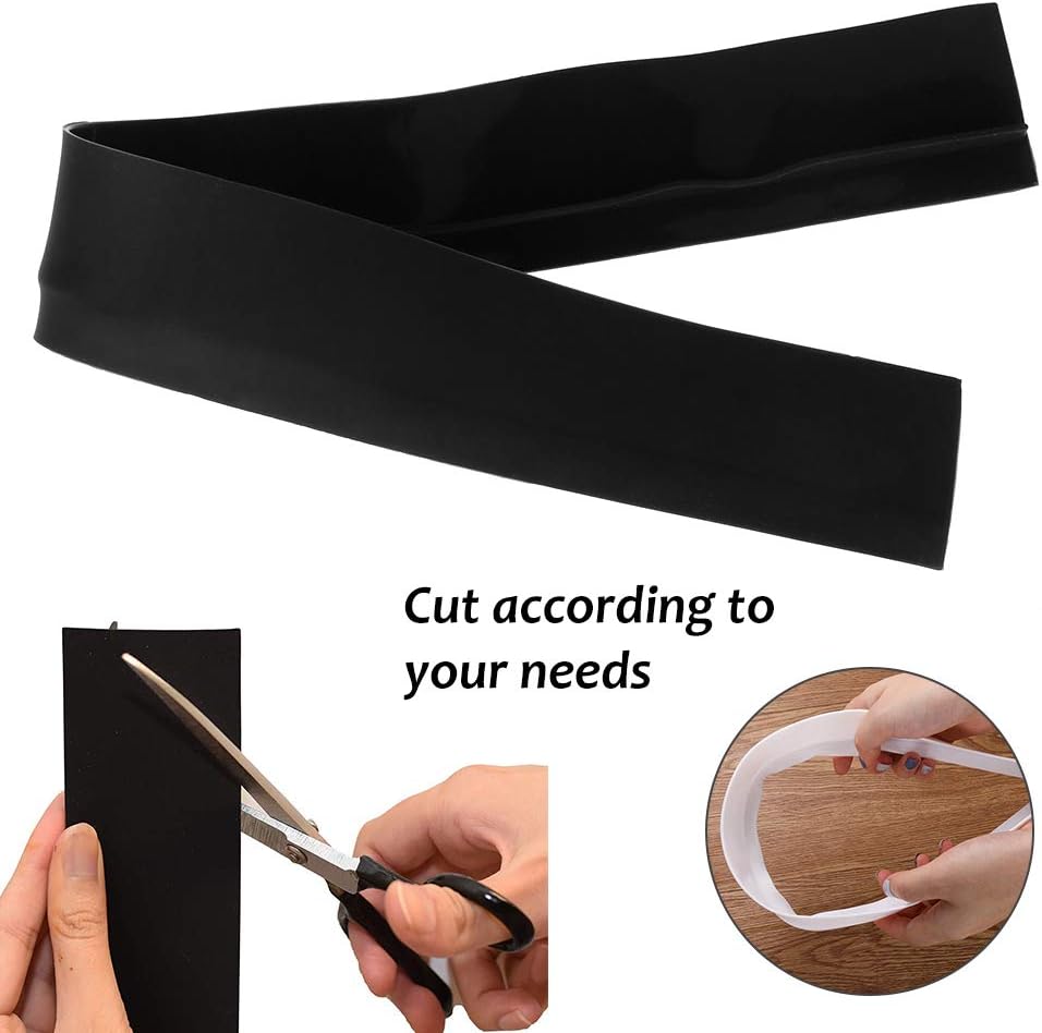 Silicone Kitchen Stove Counter Gap Cover Long & Wide Gap Filler (2 Pack) Seals Spills Between Counters, Stovetops, Washing Machines, Oven, Washer, Dryer - Heat-Resistant and Easy Clean (White)